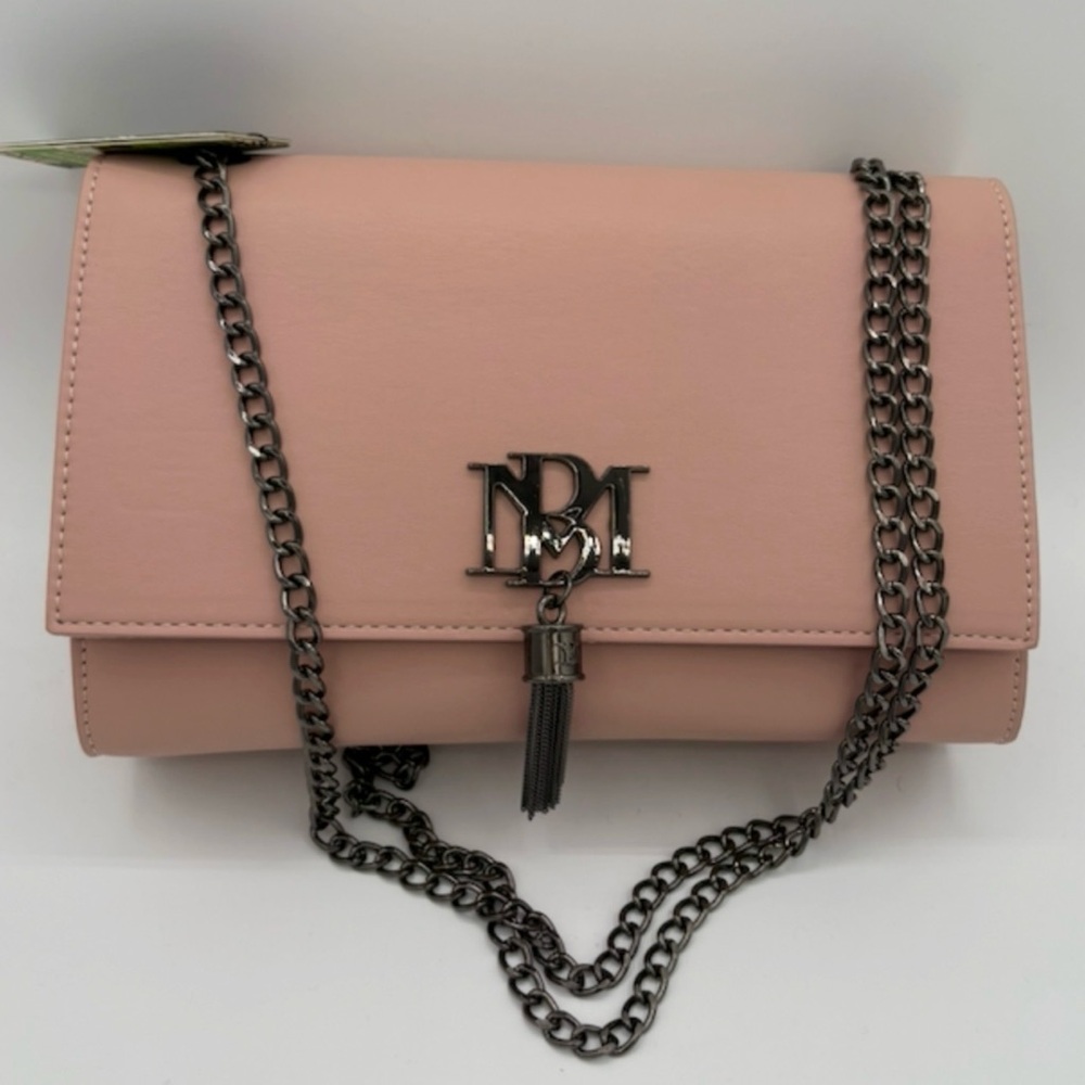 BADGLEY MISCHKA BLUSH FRINGE TASSLE MESSENGER BAG